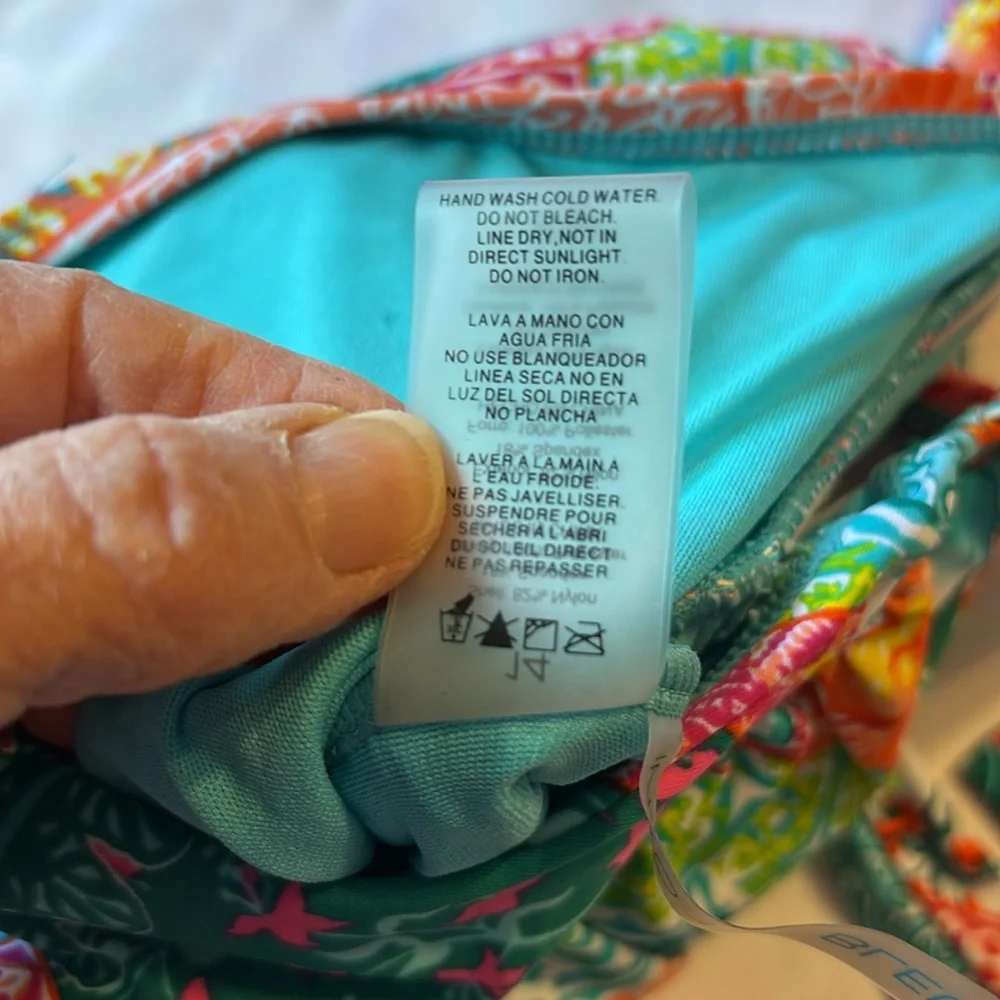 Into the Bleu by American Vibrant mixed Print Swimsuit with Matching Cover-up 14 - Picture 8 of 16